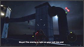 Po dotarciu na dach oznaczonego przez grę budynku zignoruj chwilowo wyjście i ruszaj prosto - Rozdział 3 - Port Anderson II | Akt 2 Bionic Commando - Bionic Commando - poradnik do gry