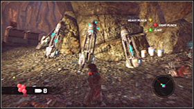 Po wygranych walkach zbadaj skały na lewo od miejsca, w którym znajdują się pody - Rozdział 1 - The Vault | Akt 3 Bionic Commando - Bionic Commando - poradnik do gry