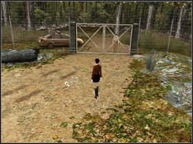 Na słupku składziku znajdujemy dziwny symbol #1 , wypalony w drewnie - Rozdział IV - McPherson (cz.3) | Opis Przejścia | Still Life 2 - Still Life 2 - poradnik do gry