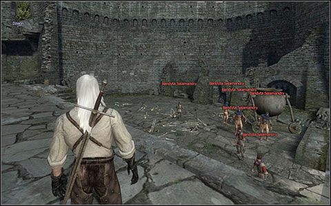 Łucznikami (M1 - Dziedziniec Kaer Morhen cd. | Prolog | Solucja Wiedźmin - Wiedźmin: Edycja Rozszerzona - poradnik do gry