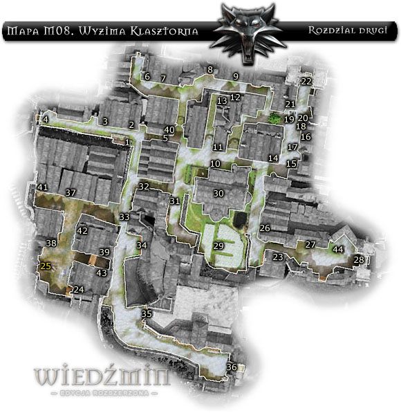 1 - Mapa M08 - Wyzima Klasztorna | Rozdział 2 | Solucja Wiedźmin - Wiedźmin: Edycja Rozszerzona - poradnik do gry