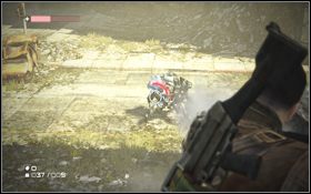 Podejdź do zniszczonej ściany i zacznij niszczyć krążące w powietrzu aerostaty [1] - Rozdział 4 - Widoki (cz.3) | Opis przejścia | Terminator Ocalenie - Terminator: Ocalenie - poradnik do gry