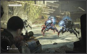 Na gruzowisku przy budynku z prawej znajdziesz karabin [1] - Rozdział 4 - Widoki (cz.4) | Opis przejścia | Terminator Ocalenie - Terminator: Ocalenie - poradnik do gry