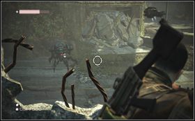 Następnie przywrzyj do ściany z lewej i zacznij ostrzeliwać aerostaty [1] - Rozdział 4 - Widoki (cz.4) | Opis przejścia | Terminator Ocalenie - Terminator: Ocalenie - poradnik do gry