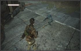 Doskocz do któregoś z licznych wraków i zacznij przesuwać się w prawą stronę, uważając na wrogie maszyny [1] - Rozdział 4 - Widoki (cz.4) | Opis przejścia | Terminator Ocalenie - Terminator: Ocalenie - poradnik do gry