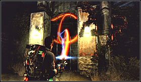 Biegnij za Rayem w stronę nowo odblokowanego przejścia - Etap 7 - Cmentarz w Central Parku (cz.1) | Opis przejścia Ghostbusters - Ghostbusters: The Video Game - poradnik do gry