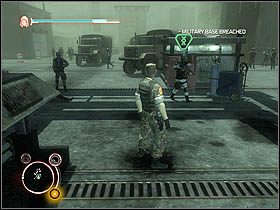 Szybko wejdź do bazy (czujniki wciąż mogą rozpoznać w Tobie wroga) - Wchłanianie (Consume) | Wyzwania w Prototype - Prototype - poradnik do gry