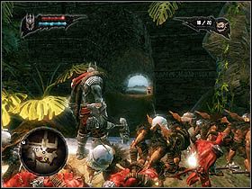 Gdy wysiądziesz i rozpoczniesz eksplorację terenu (wyspy, konkretniej rzecz biorąc), szybko znajdziesz pierwszy kamień-klucz - Everlight Reef | Zadania główne w Overlord II - Overlord II - poradnik do gry