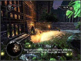 Koło ogrodów znajduje się niewielkie pomieszczenie, w którym będą się pojawiać zielone sługusy - Everlight Facility | Zadania główne w Overlord II - Overlord II - poradnik do gry