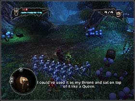 Gdy winda dotrze na miejsce, wyjdź z niej i idź ze swoim artefaktem do pobliskiej kapliczki [1] - Wasteland Sanctuary Depths | Zadania główne w Overlord II - Overlord II - poradnik do gry