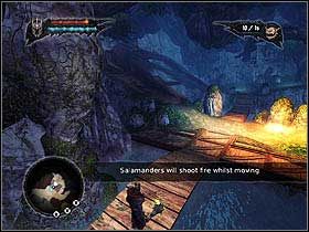 By móc kontynuować przygodę, wsadź czerwone Miniony na salamandry (generalnie im więcej, tym lepiej) - Wasteland Sanctuary Depths | Zadania główne w Overlord II - Overlord II - poradnik do gry