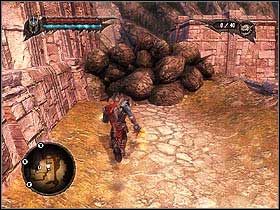 Dalsza droga wiedzie przez polankę, którą przed chwilą ostrzelałeś z katapulty - Empire Hills | Zadania główne w Overlord II - Overlord II - poradnik do gry