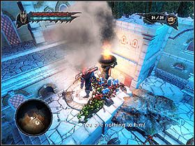 Na drugim placu musisz powtórzyć cały manewr z niszczeniem baniek na ciele Devourera - Empire Palace | Zadania główne w Overlord II - Overlord II - poradnik do gry