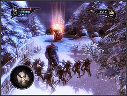 Pierwszy element znajdziesz na przedmieściach miasta Nordberg (etap Nordberg Town) - Koszary (Minion Burrows) | Siedziba Overlorda w Overlord II - Overlord II - poradnik do gry