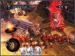 Ostatnie ulepszenie jest w Empire Hills, koło zasadzki urządzonej przez miotaczy Imperium (po skorzystaniu z drugiej katapulty) - Zdrowie | Ulepszenia dodatkowe w Overlord II - Overlord II - poradnik do gry