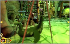 Przesuń ekran na prawo, użyj Małego kamienia na fiolce, która znajduje się na stole #1 - Akt 3+ - Powrót Króla | Ceville - Ceville - poradnik do gry