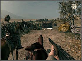 Następnie podejdź do osiodłanego konia i wraz z bratem skieruj się w kierunku rodzinnej posiadłości (nie zbaczając z głównej drogi) - Opis przejścia (2) | Rozdział II | Call of Juarez Więzy Krwi - Call of Juarez: Więzy Krwi - poradnik do gry