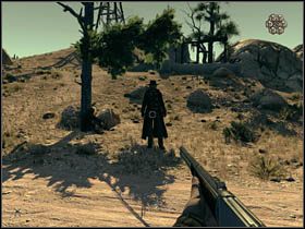 Po wykonaniu zadania wracamy do handlarza i przyjmujemy kolejne, a po zakończeniu wszystkich trzech podchodzimy do stojącego nieopodal brata i kończymy etap - Opis przejścia (1) | Rozdział VI | Call of Juarez Więzy Krwi - Call of Juarez: Więzy Krwi - poradnik do gry