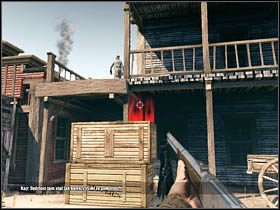 Dalsza droga prowadzi przez trakt, równoległy do głównej drogi, która wcześniej podążałeś (brat wskażę Ci gdzie iść) - Opis przejścia (3) | Rozdział VII | Call of Juarez Więzy Krwi - Call of Juarez: Więzy Krwi - poradnik do gry