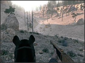 Etap rozpoczynamy przed sklepem z amunicją i giwerami (gdzie znajdziesz pierwsze trzy-gwiazdkowe bronie) - Opis przejścia (1) | Rozdział VIII | Call of Juarez Więzy Krwi - Call of Juarez: Więzy Krwi - poradnik do gry