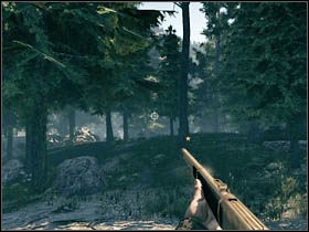 W chwili, gdy gra zaktualizuje cele, wróć się do reszty kompani i wsiądź na konia, by osłaniać wozy z karabinami - Opis przejścia (1) | Rozdział X | Call of Juarez Więzy Krwi - Call of Juarez: Więzy Krwi - poradnik do gry