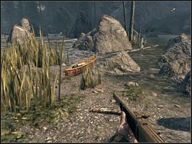 Kolejny pergamin, również luzem, znajduje się na kajaku podczas pokonywania rzeki po raz drugi - Sekrety | Rozdział X | Call of Juarez Więzy Krwi - Call of Juarez: Więzy Krwi - poradnik do gry