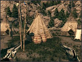 Podobny opis określa położenie drugiego, dlatego przygotowałem pomocną mapkę z dokładniejszym położeniem wszystkich pergaminów - Sekrety | Rozdział XII | Call of Juarez Więzy Krwi - Call of Juarez: Więzy Krwi - poradnik do gry