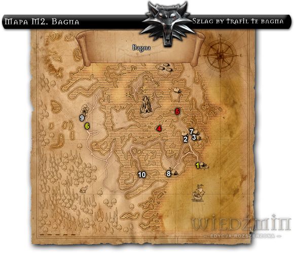 1 - Mapy Bagien | Szlag by trafił te bagna | Dodatki do Wiedźmina - Wiedźmin - poradnik