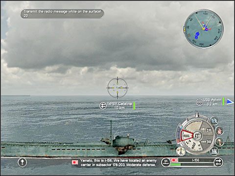 Aktualne zadanie polega jednak przede wszystkim na 2) spowolnieniu tego pływającego lotniska (USS Hornet) kilkoma torpedami - Misja 6 - Hunt for the USS Hornet (cz.2) | Japonia | Battlestations Pacific - Battlestations: Pacific - poradnik do gry
