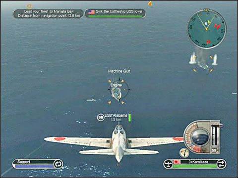 W ostatniej fazie rozgrywki będziesz musiał 3) zatopić wspomniany amerykański pancernik USS Iowa - Misja 14 - Invasion of Hawaii (cz.2) | Japonia | Battlestations Pacific - Battlestations: Pacific - poradnik do gry