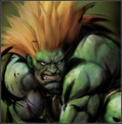 Blanka jest niemal identyczny jak w SF Super Turbo, wystarczająco szybki, a jego Beast Roll jest bardzo bezpieczny - Blanka | Postacie w Street Fighter IV - Street Fighter IV - poradnik do gry
