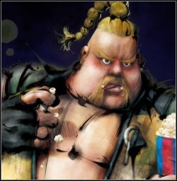 Rufus zachowuje się podobnie jak Yun i Yang z SF 3 - Rufus | Postacie w Street Fighter IV - Street Fighter IV - poradnik do gry