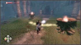 Wróć się pod celę z ognikami, przebierz w strój wilkołaka i użyj gestu Warczenie - Fabuła w Fable II - Costume Party | See the Future - Fable II - poradnik do gry