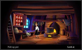 Gdy się obudzimy wychodzimy na pokład, okazuje się, że dotarliśmy do Małpiej wyspy, musimy tyko powtórzyć numer z cyrku, by się dostać na ląd - Cz. II - Wyprawa - Opis przejścia - The Secret of Monkey Island: Special Edition - poradnik do gry