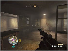 Musisz skorzystać z klatki schodowej znajdującej się w magazynie, a nie tej drugiej na otwartym polu - Etap 4 - Magazyn | Opis przejścia Wolfenstein - Wolfenstein - poradnik do gry