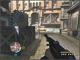 Tradycyjnie już, z racji tego, że jest to Twoja pierwsza wizyta w tej strefie, znaczna jej część będzie początkowo niedostępna - Etap 6 - Wschodnie śródmieście | Opis przejścia Wolfenstein - Wolfenstein - poradnik do gry