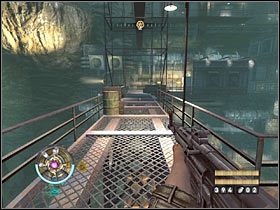 Wkrótce dotrzesz do wyjścia z tego budynku, ale nie wybieraj od razu karabinu, gdyż po obu stronach wyjścia mogą się ukryć przeciwnicy - Etap 9 - Pieczary (cz.1) | Opis przejścia Wolfenstein - Wolfenstein - poradnik do gry