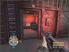 Wejdź do niewielkiego pomieszczenia startowego, ale nie idź w stronę windy, z użyciem której dotarłeś tu z okolic farmy - Etap 9 - Pieczary (cz.3) | Opis przejścia Wolfenstein - Wolfenstein - poradnik do gry