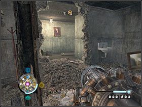 Zbliż się do dziury w ścianie i załącz spowolnienie czasu - Etap 10 - Kościół (cz.1) | Opis przejścia Wolfenstein - Wolfenstein - poradnik do gry