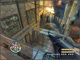 Przechodź ostrożnie po kolejnych kładkach, przez cały czas pozostając z dala od ziemi - Etap 10 - Kościół (cz.2) | Opis przejścia Wolfenstein - Wolfenstein - poradnik do gry