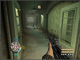 Po dotarciu do pokazanych na pierwszym screenie pojedynczych drzwi przygotuj sobie dobrą broń - Etap 13 - Szpital (cz.3) | Opis przejścia Wolfenstein - Wolfenstein - poradnik do gry