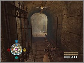 Uważaj ponieważ po dotarciu na górne balkoniki na dole może pojawić się kilku nowych wrogów - Etap 14 - Fabryka konserw (cz.2) | Opis przejścia Wolfenstein - Wolfenstein - poradnik do gry