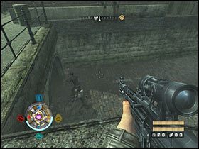 Tradycyjnie już nową dzielnicę możesz eksplorować podążając śladami zaprzyjaźnionych członków ruchu oporu, bądź też na własną rękę - Etap 15 - Centrum | Opis przejścia Wolfenstein - Wolfenstein - poradnik do gry