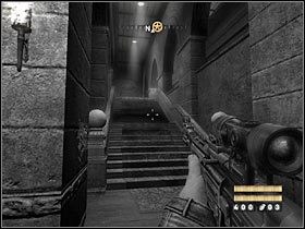 Korzystając z okazji dobrze byłoby też już teraz zniszczyć trzeci generator, zlokalizowany na prawo od dużego kominka - Etap 17 - Szczyt zamku (cz.1) | Opis przejścia Wolfenstein - Wolfenstein - poradnik do gry