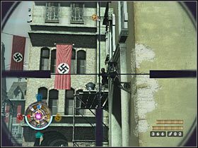 Uważaj ponieważ na pierwszych wrogów wpadniesz już po wyjściu z budynku - Etap 19 - Radiostacja | Opis przejścia Wolfenstein - Wolfenstein - poradnik do gry