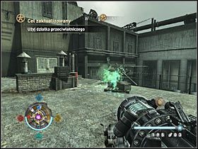 Ponownie zbliż się do krawędzi dachu i odszukaj dziurę w ścianie, za którą znajduje się generator - Etap 19 - Radiostacja | Opis przejścia Wolfenstein - Wolfenstein - poradnik do gry