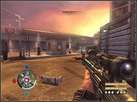 Do eliminacji bliżej położonych celów możesz już użyć standardowego pistoletu maszynowego - Etap 20 - Zachodnie lotnisko | Opis przejścia Wolfenstein - Wolfenstein - poradnik do gry