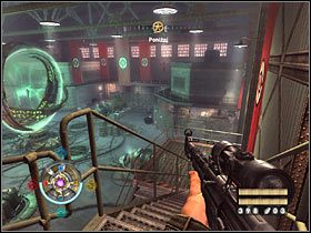 Po znalezieniu się w środku nie zapomnij uzupełnić paska mocy (zbiorniki po lewej stronie) - Etap 20 - Zachodnie lotnisko | Opis przejścia Wolfenstein - Wolfenstein - poradnik do gry