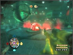 Gdy tylko znajdziesz się na dole skorzystaj z głównej broni w celu zniszczenia trzech generatorów - Etap 20 - Zachodnie lotnisko | Opis przejścia Wolfenstein - Wolfenstein - poradnik do gry