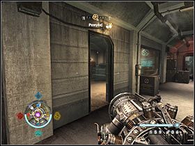 Wykonanie opisanej powyżej akcji odblokowało okoliczne przejście gdzie poprzednio znajdowało się aktywne pole siłowe - Etap 21 - Wschodnie lotnisko | Opis przejścia Wolfenstein - Wolfenstein - poradnik do gry